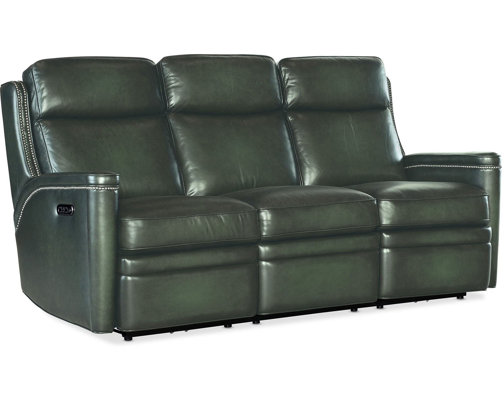 Hamilton Zero Gravity Power Headrest Power Reclining Sofa Green (In stock) - Hamilton Power Sofa with Power Headrest