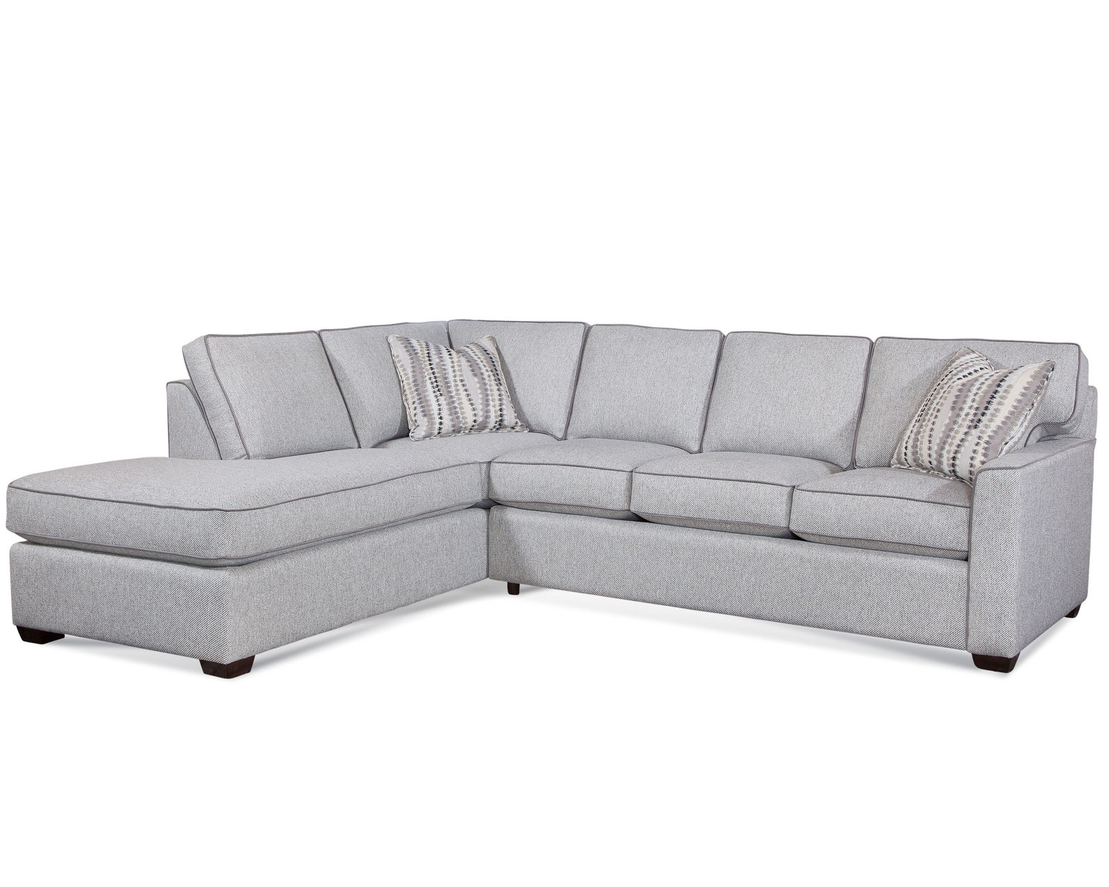 Easton Stationary Sectional (+69 fabrics) - Layout H: Two Piece Sectional (Bumper Chaise Left Side) 94" x 115"