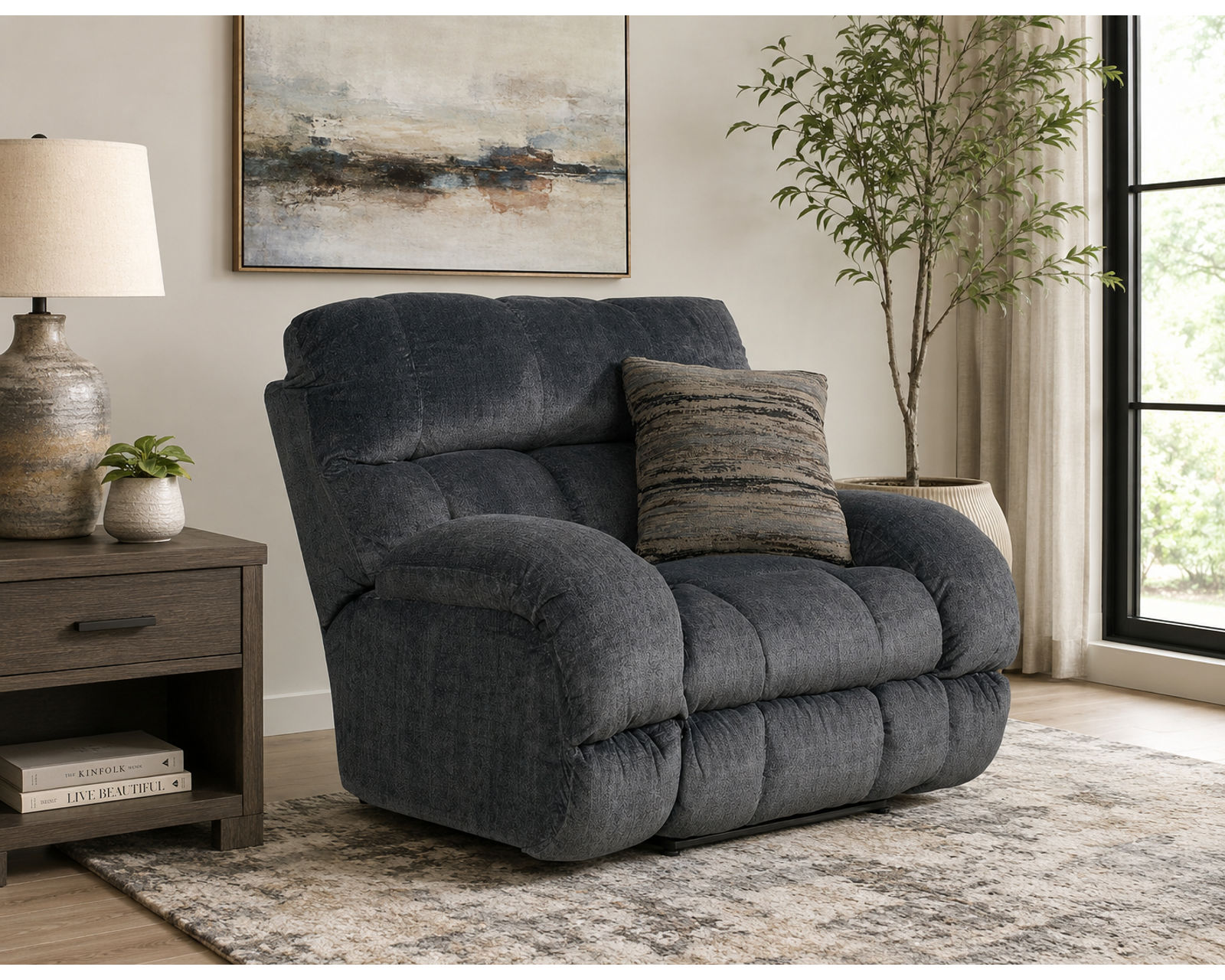 Ashland 93" Power Lay Flat Wide Seat Double Reclining Sofa (2 colors) - Recline Into Better Living.
