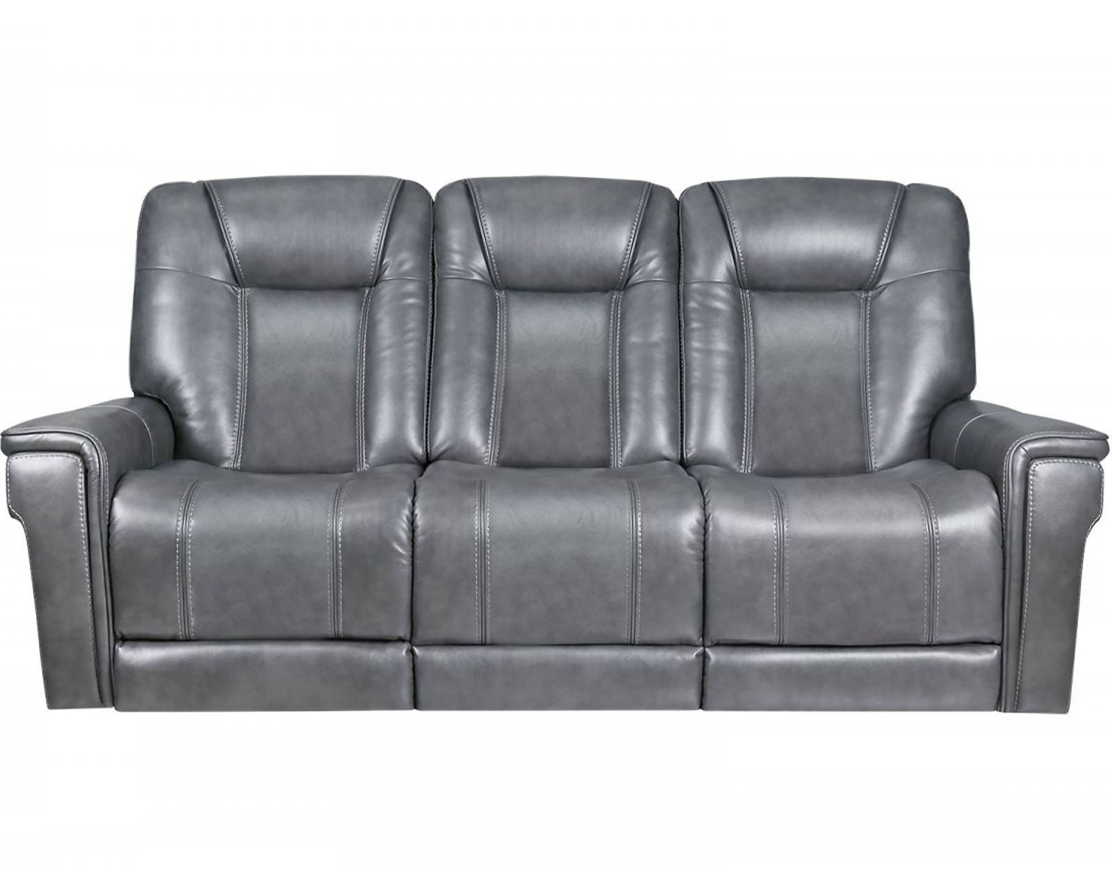  Sanibel 88" Sofa w/Power Recline, Power Head Rests & Power Lumbar (Lay Flat) Storm Leather (In stock)