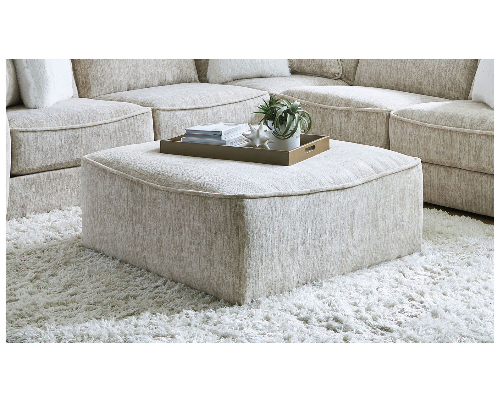 Bucktown 2306 Stationary Sectional (includes pillows) - Square cocktail ottoman available