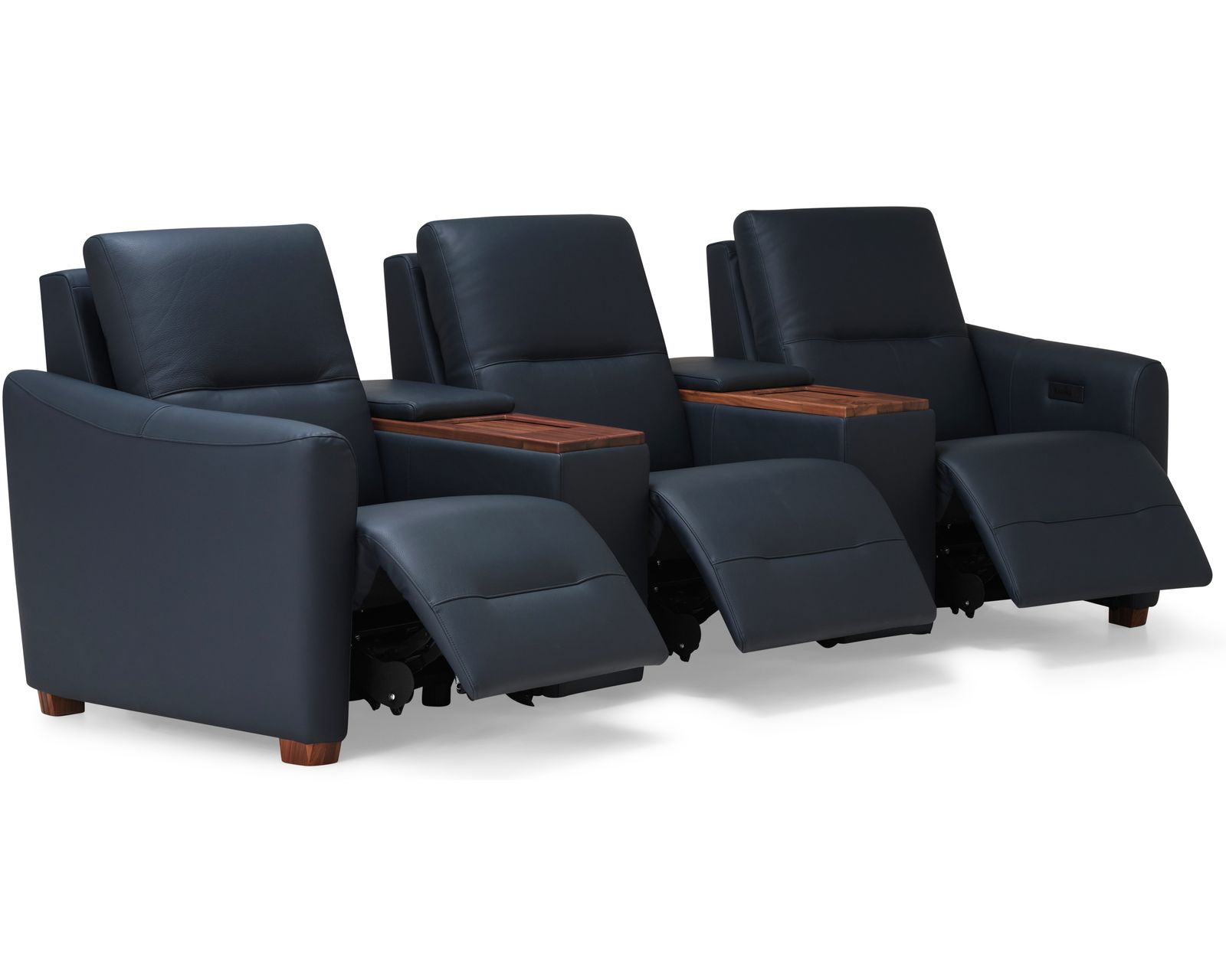 Sanibel 40111 Triple Reclining Sectional (+50 fabrics) - Layout I: Five Piece Home Theater Sectional (3 recliners) 116" wide
