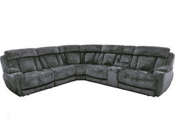 Dalton 6 Piece Power Reclining Sectional Charcoal (In Stock - Fast shipping)