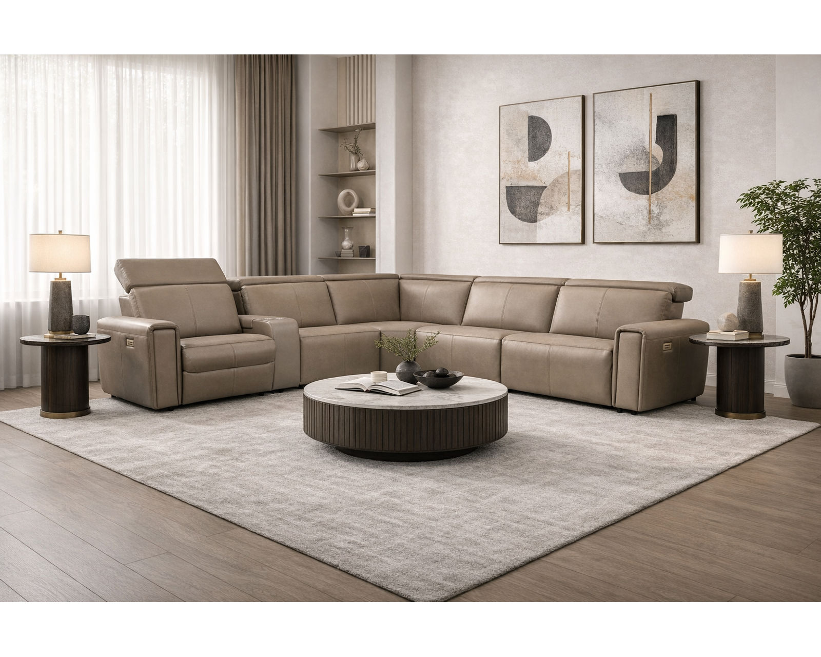 Nya 3099 Power Headrest Power Reclining Sectional (standard and wide seat widths) +140 leathers - Luxury Seating, Smart Investment
