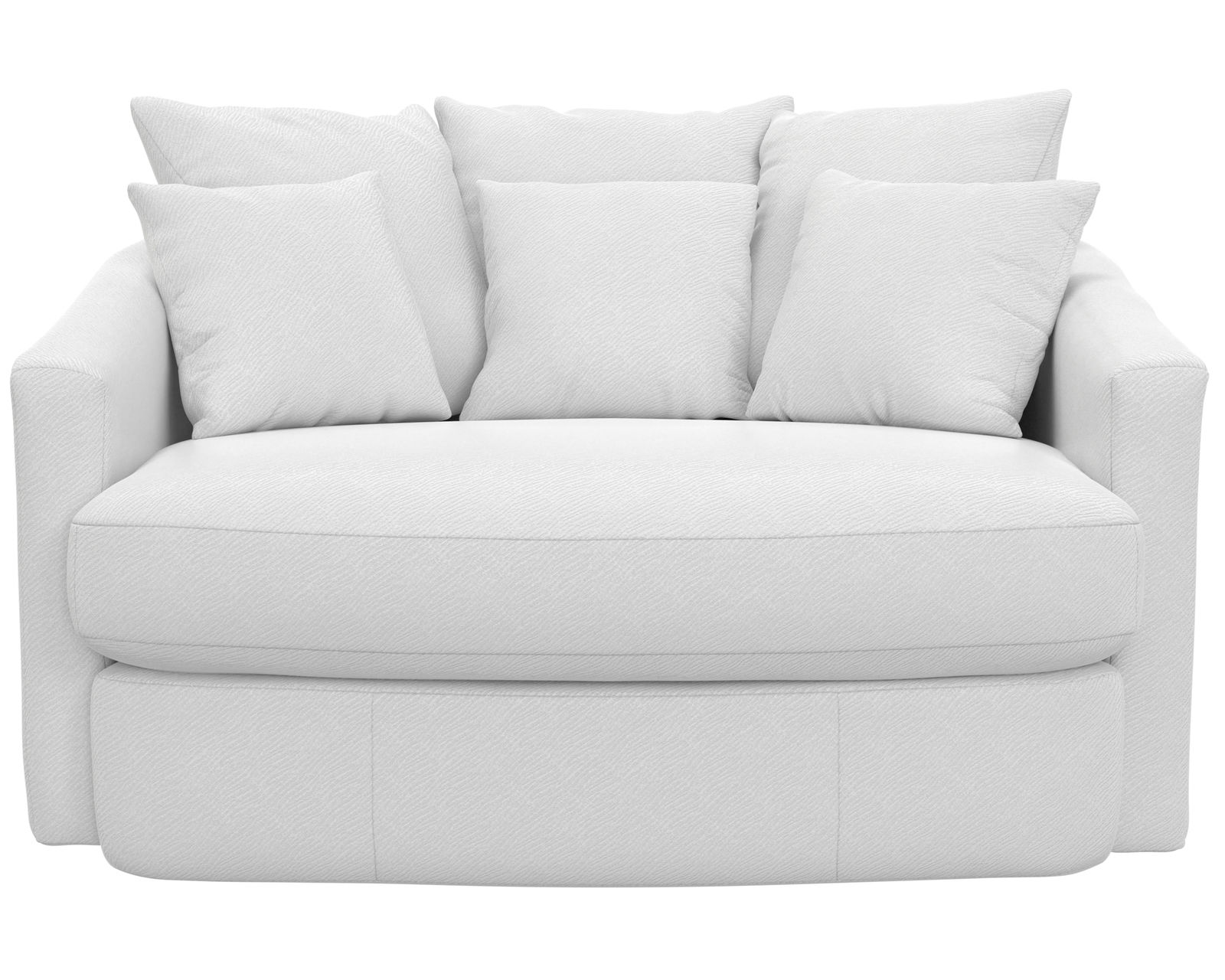 Matty 710 Cuddler Chaise (3 colors) - Shown in Fabric White