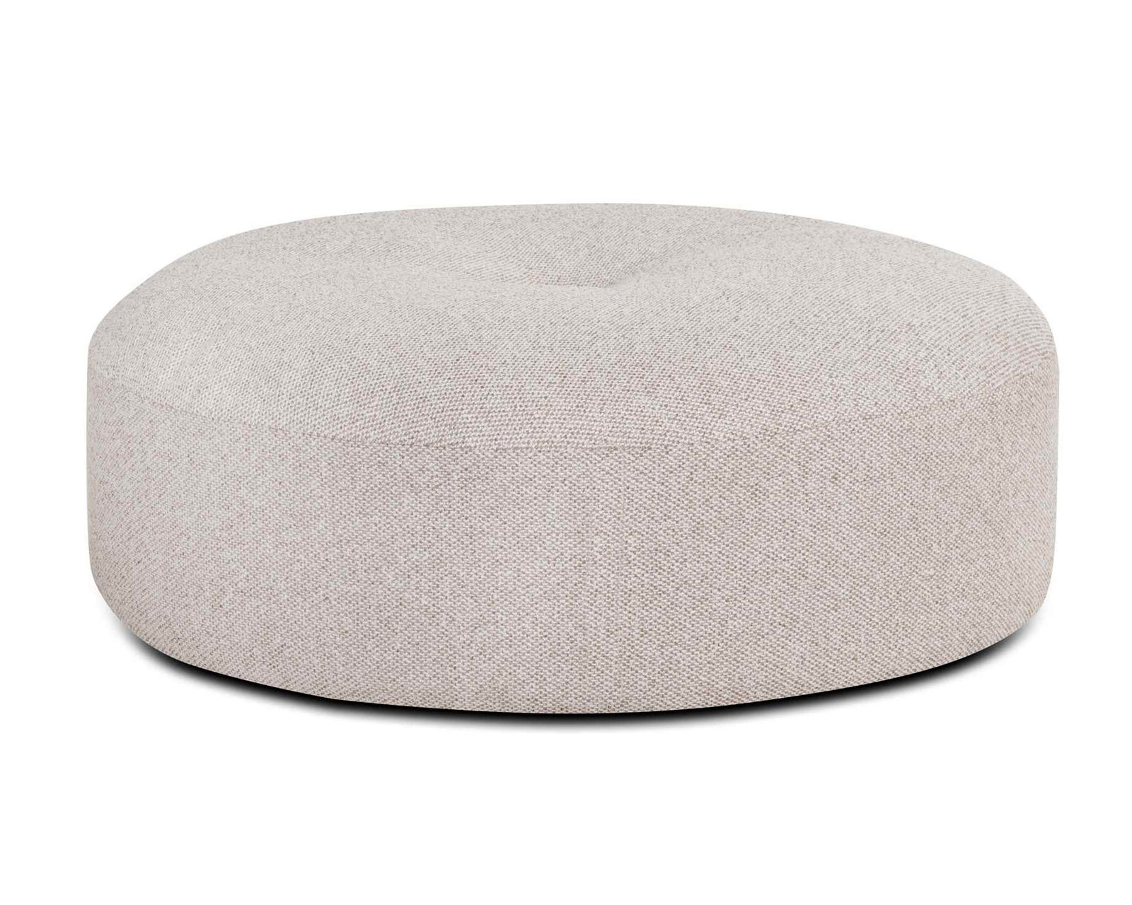 Jade 831 Three Piece Sectional with USB Charging Ports (Cloud Like Comfort) - Jade 45" Round Cocktail Ottoman