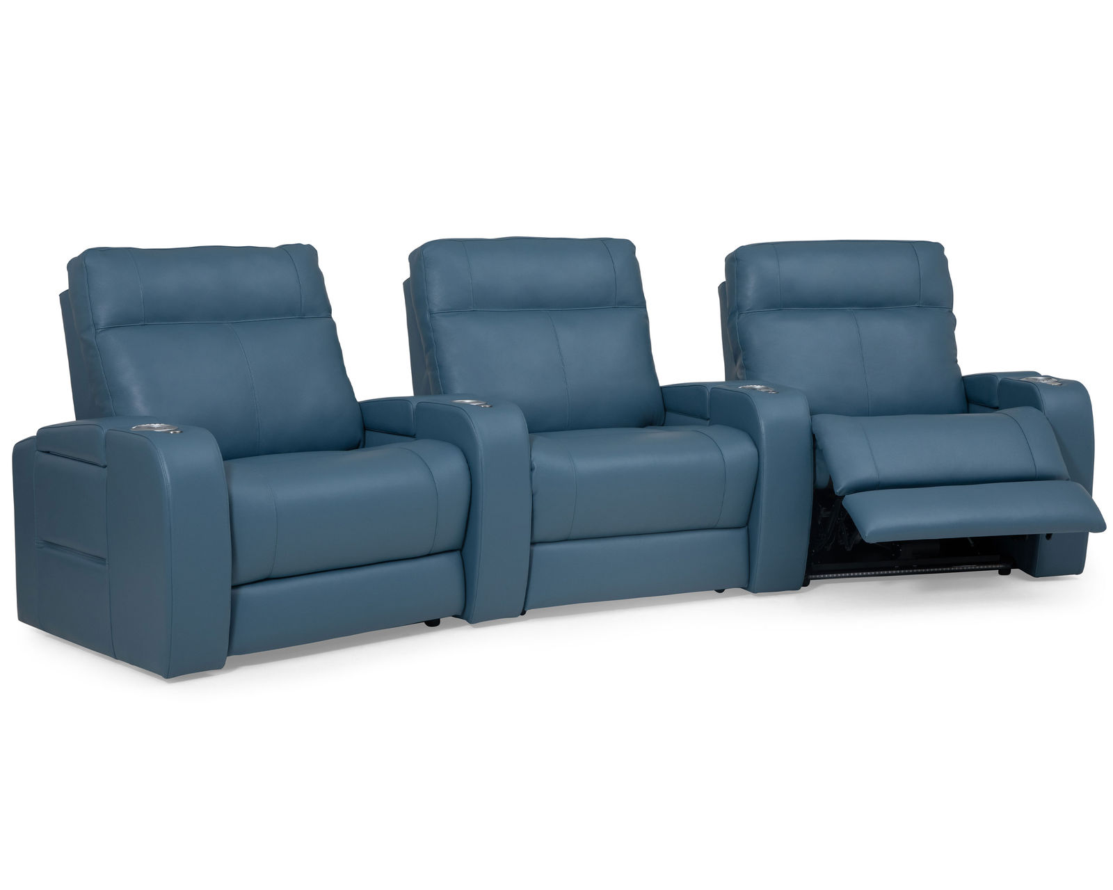 Virtue 41096 Triple Power Home Theater Sectional (+200 colors) - Layout E: Three Piece Home Theater Sectional Curved 139" Wide 