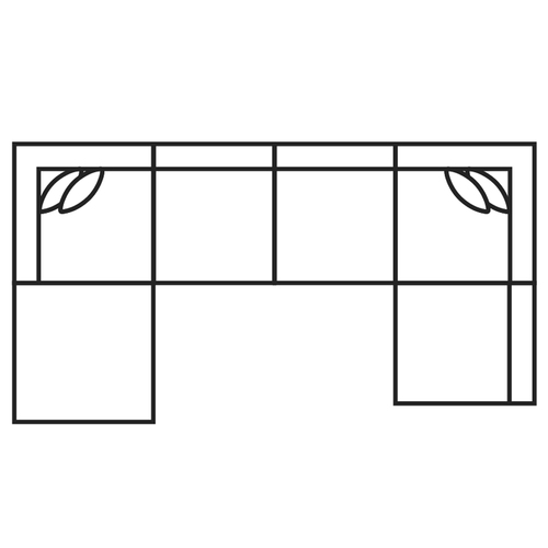 Layout I: Six Piece Sectional 88" x 173" x 86.5"