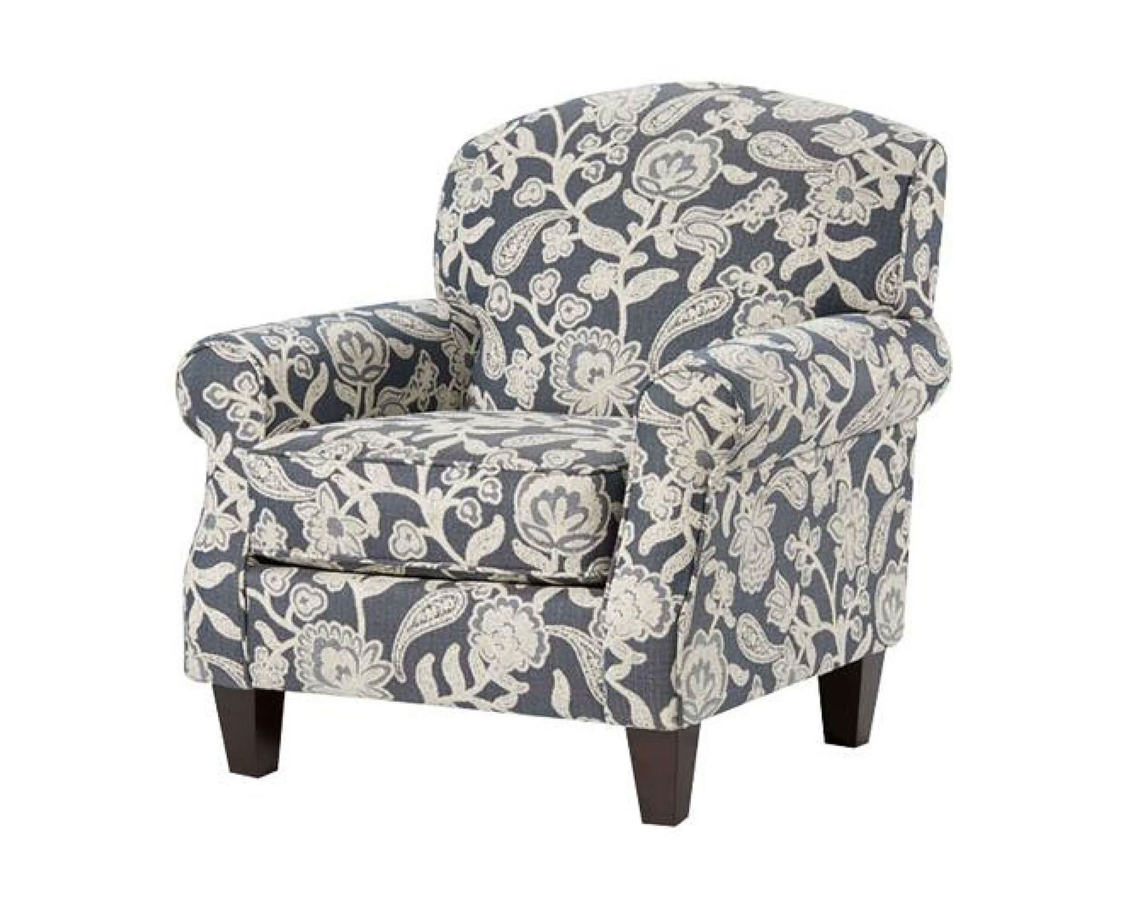 Awesome Oatmeal 88" Sofa (Includes Pillows) Performance Fabric - Sophie Indigo Accent Chair