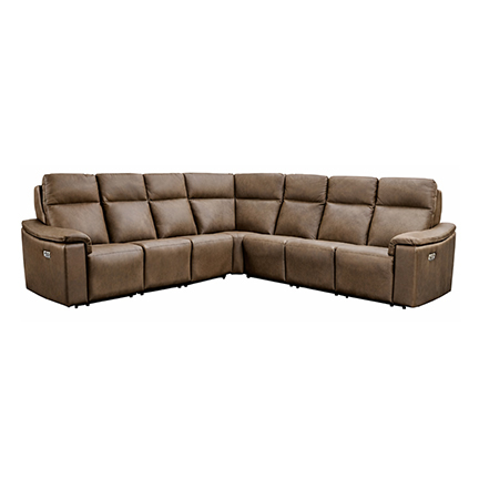 Layout I: Seven Piece Reclining Sectional 121" x 121" (four recliners)
