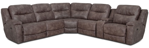 Layout C: Emerson Six Piece Sectional 128" x 140" (3 recliners)