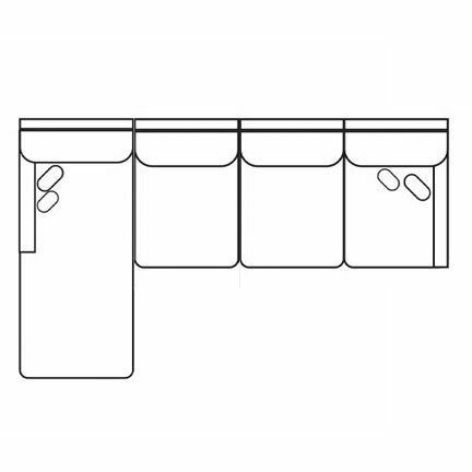 Layout D:Three Piece Sectional 66" x 109"