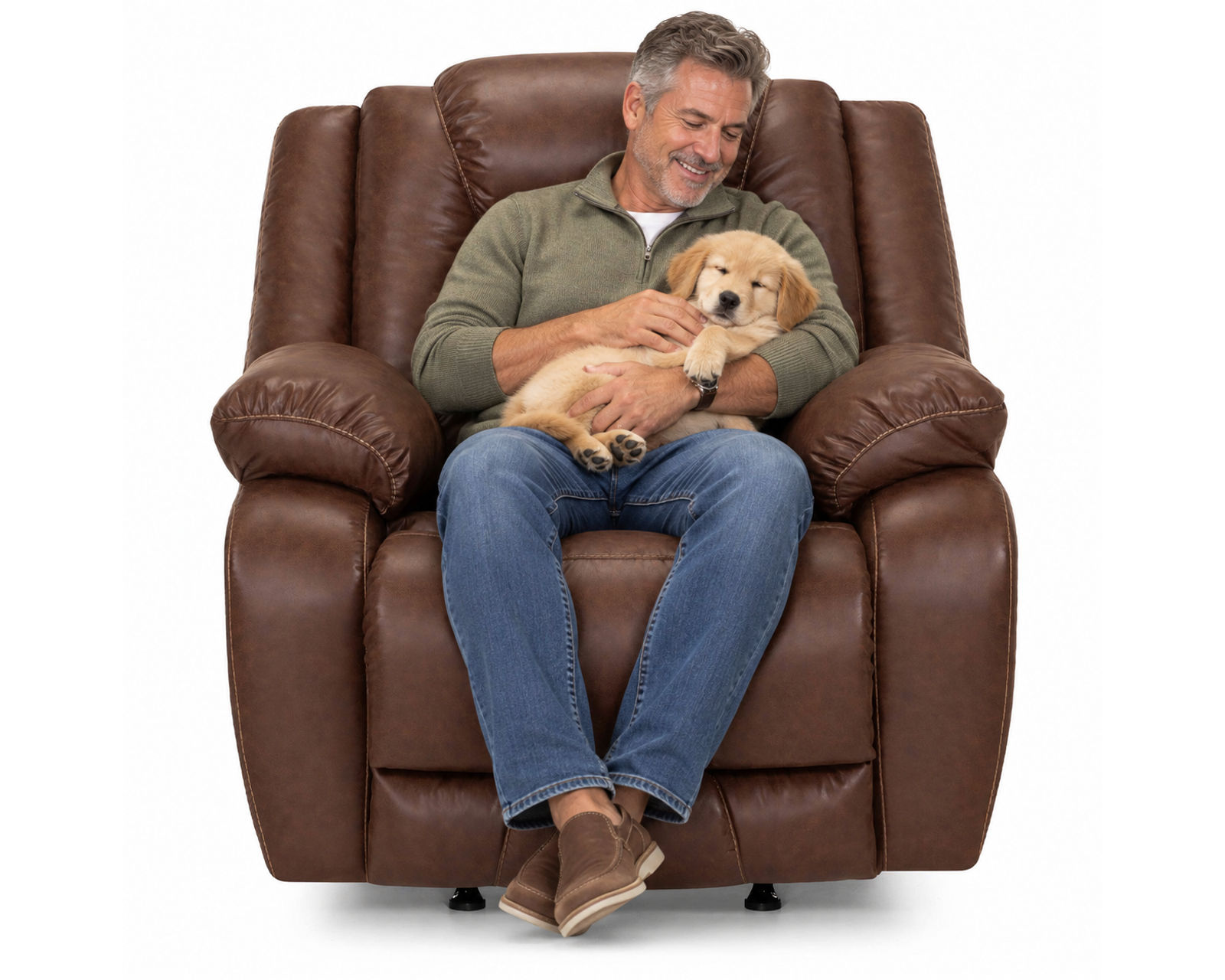 Hayworth 95" Leather-Like Power Reclining Sofa (The Look of Leather. The Comfort of Power.) - More Comfort in Every Position.
