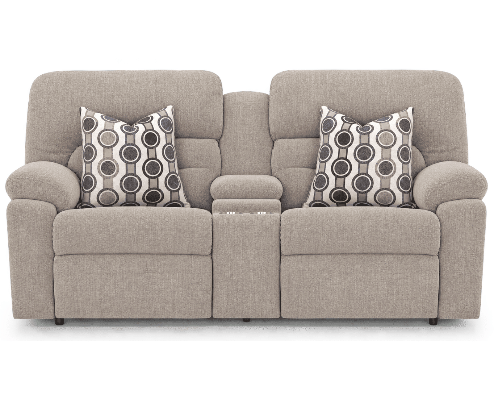 Tribute 90" Power Headrest Power Reclining Sofa Stone (center drop-down table - built-in reading lights, stainless-steel cupholders, USB charging and wireless charging - drop down table) - Tribute Power Headrest Power Reclining Console Loveseat w/ USB