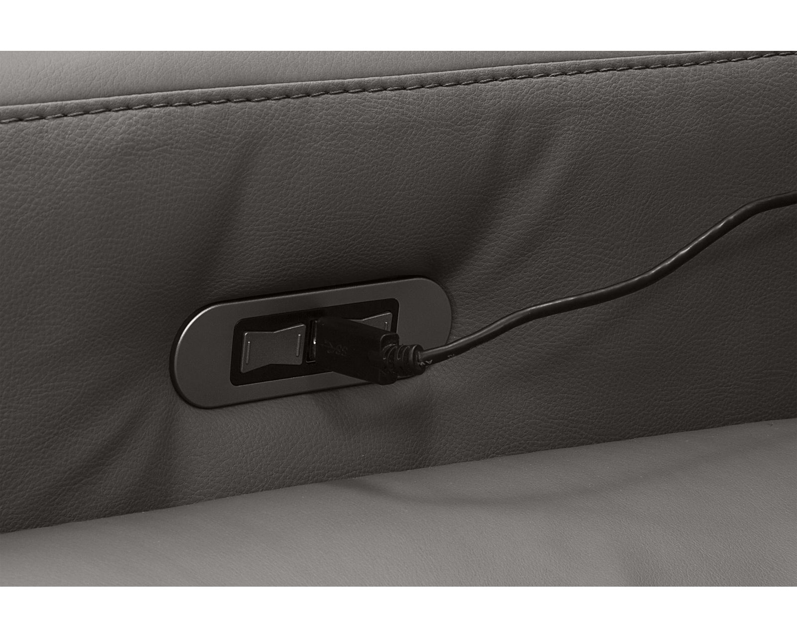 West Coast II 42204 Power Headrest Power Reclining Sofa (78") +100 leathers - Includes USB Charging Port