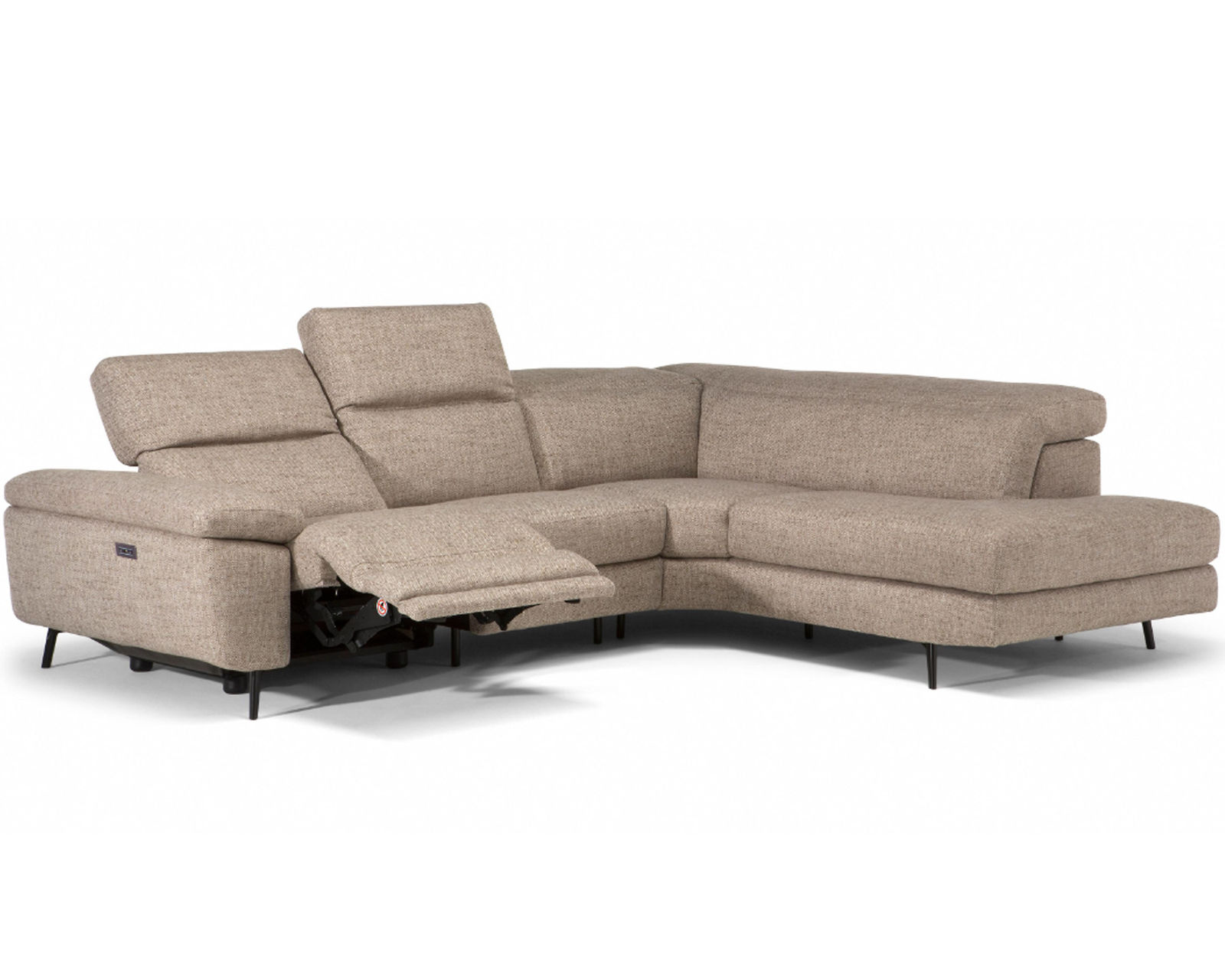 Coro C217 Power Headrest Power Reclining Sectional (+40 fabrics) - Layout A: Two Piece Reclining Sectional. 113" x 87":  Wide selection of fabrics and colors