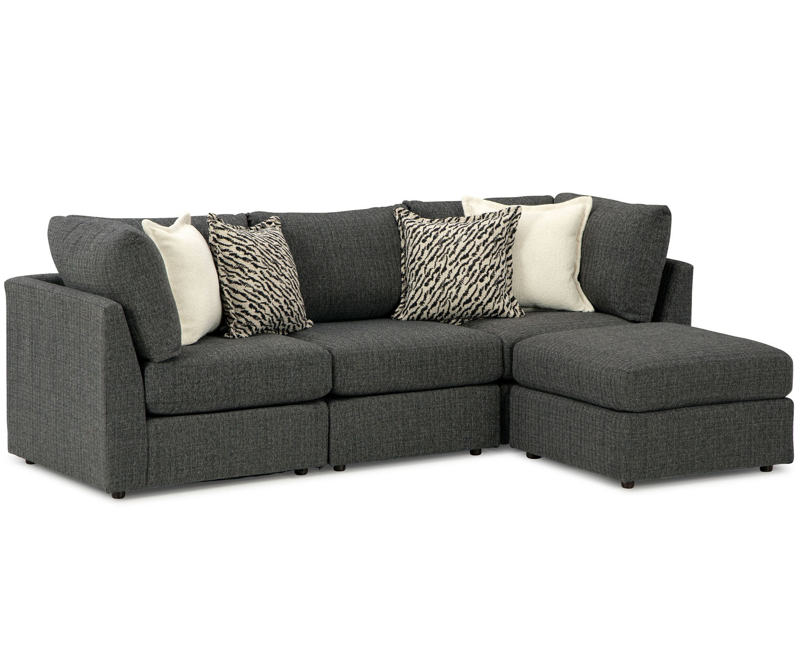 Jelsea Modular Sectional (+100 fabrics) - Layout A: Three Piece Sectional 99.5" Wide (Ottoman Additional)