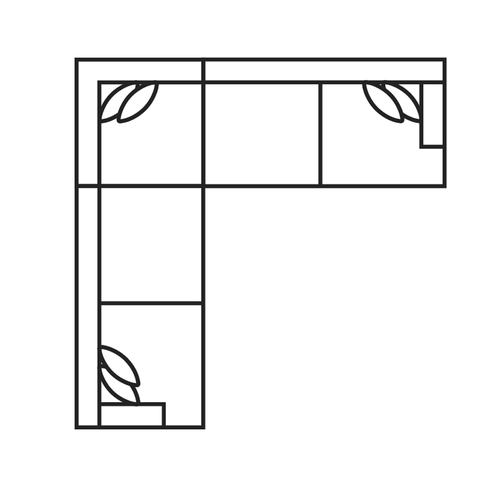 Layout C: Three Piece Sectional 137" x 137"