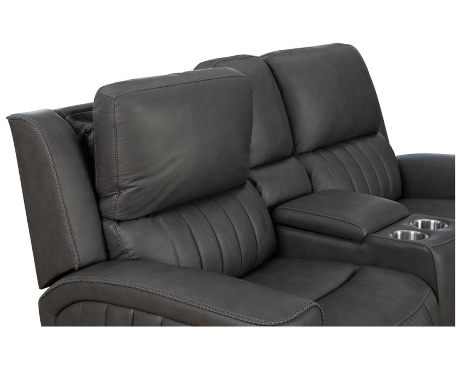 Pierce 87" Zero Gravity Power Reclining Sofa w/Power Head Rests, Power Lumbar & Drop Down Table w/2 Cup Holders (Gray) In stock