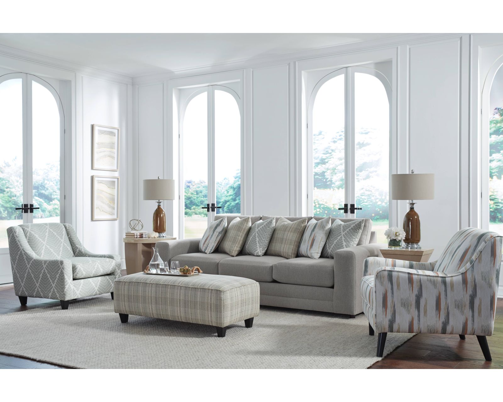 Charlotte Cremini 98" Sofa - 7003-00 (includes pillows) - Entire room package available