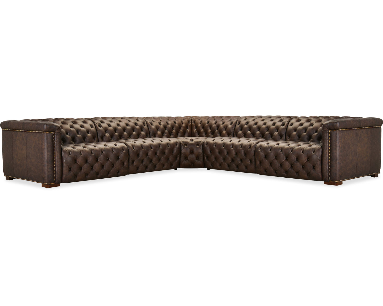 Savion Deux 5 Seat Sectional with Three Power Recliners and Six Power Headrests 089 (In stock)