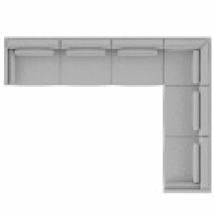 Layout J: Four Piece Sectional 163" x 123"