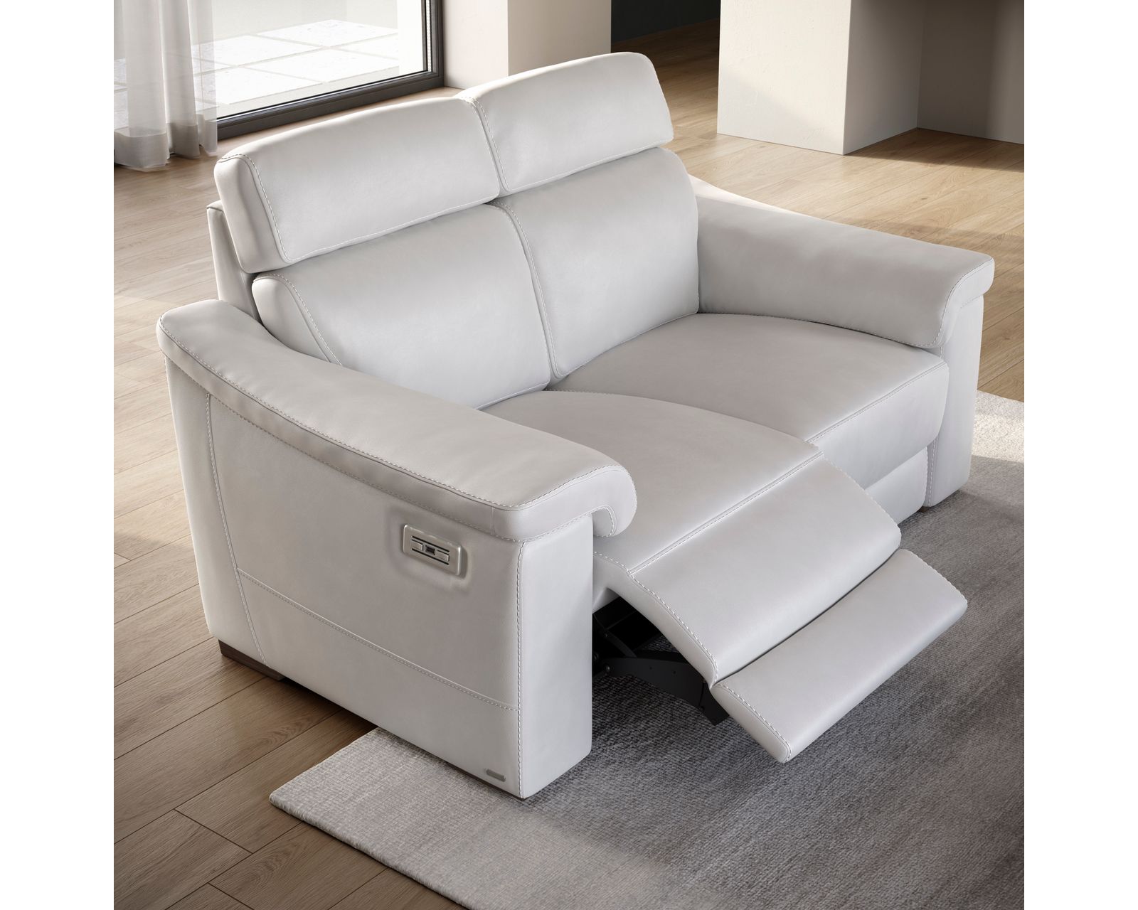 Giulivo C115 Power Headrest Power Reclining Sofa (92") +50 leathers - Giulivo 69" Power Headrest Power Reclining Loveseat