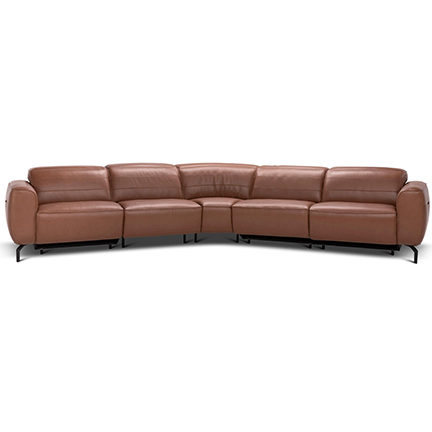 Layout H: Five Piece Reclining Sectional 163" wide (two recliners)