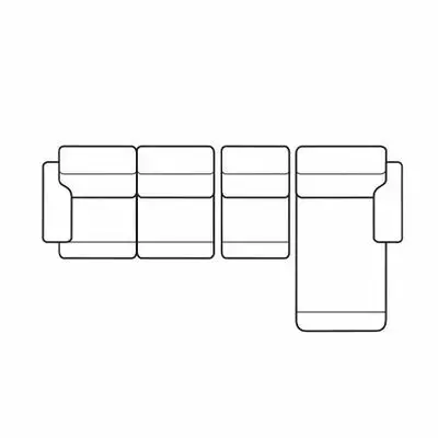 Layout C: Two Piece Queen Size Sleeper Sectional 64" x 126"