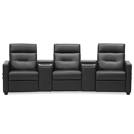 Layout F: Five Piece Home Theater Sectional (3 recliners) 116" wide 