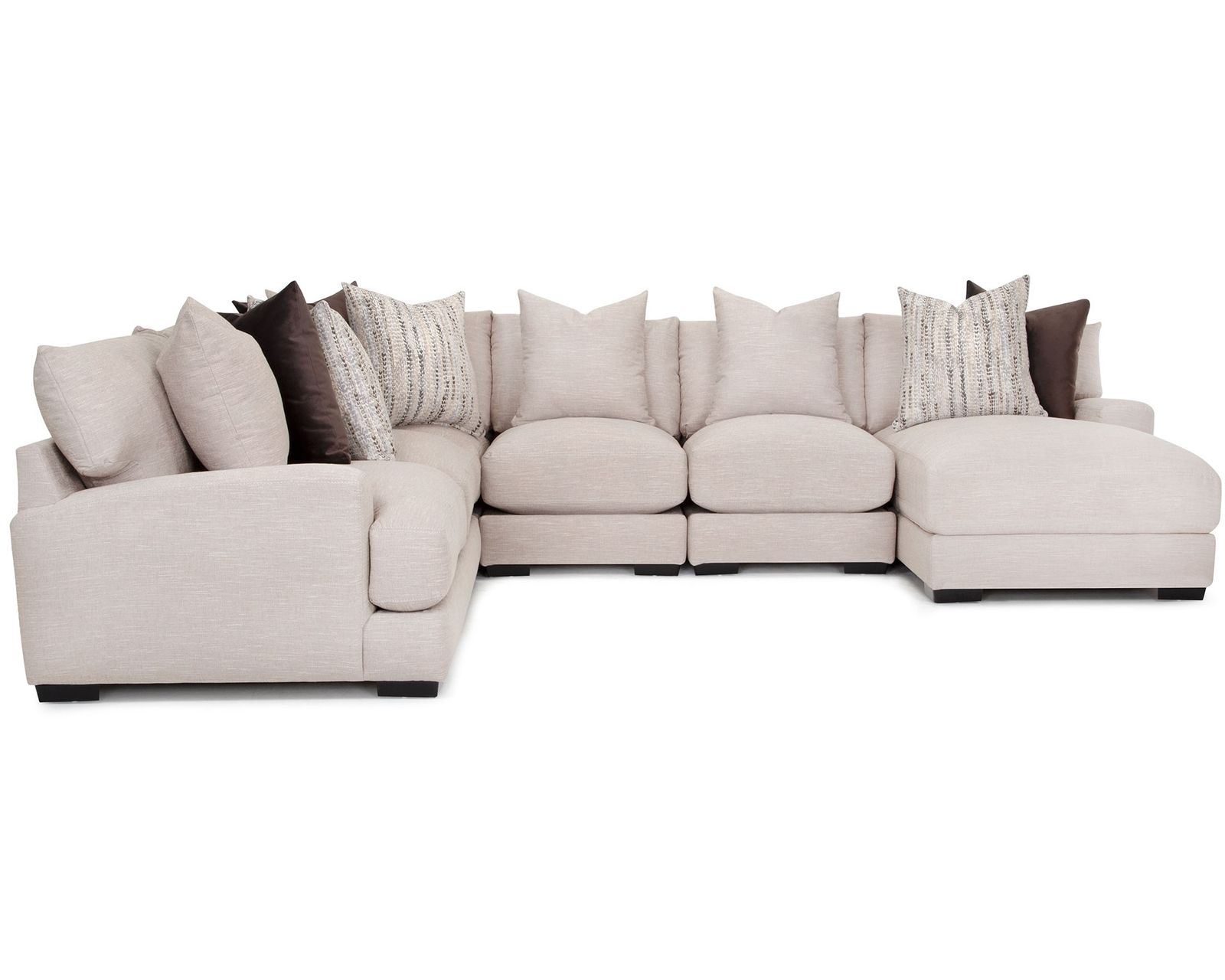 Hannigan 808 Modular Sectional (Designer Style. Sink-In Comfort. Made for the Way You Live.) - Layout G: Five Piece Sectional 115" x 141.5" x 65.5"