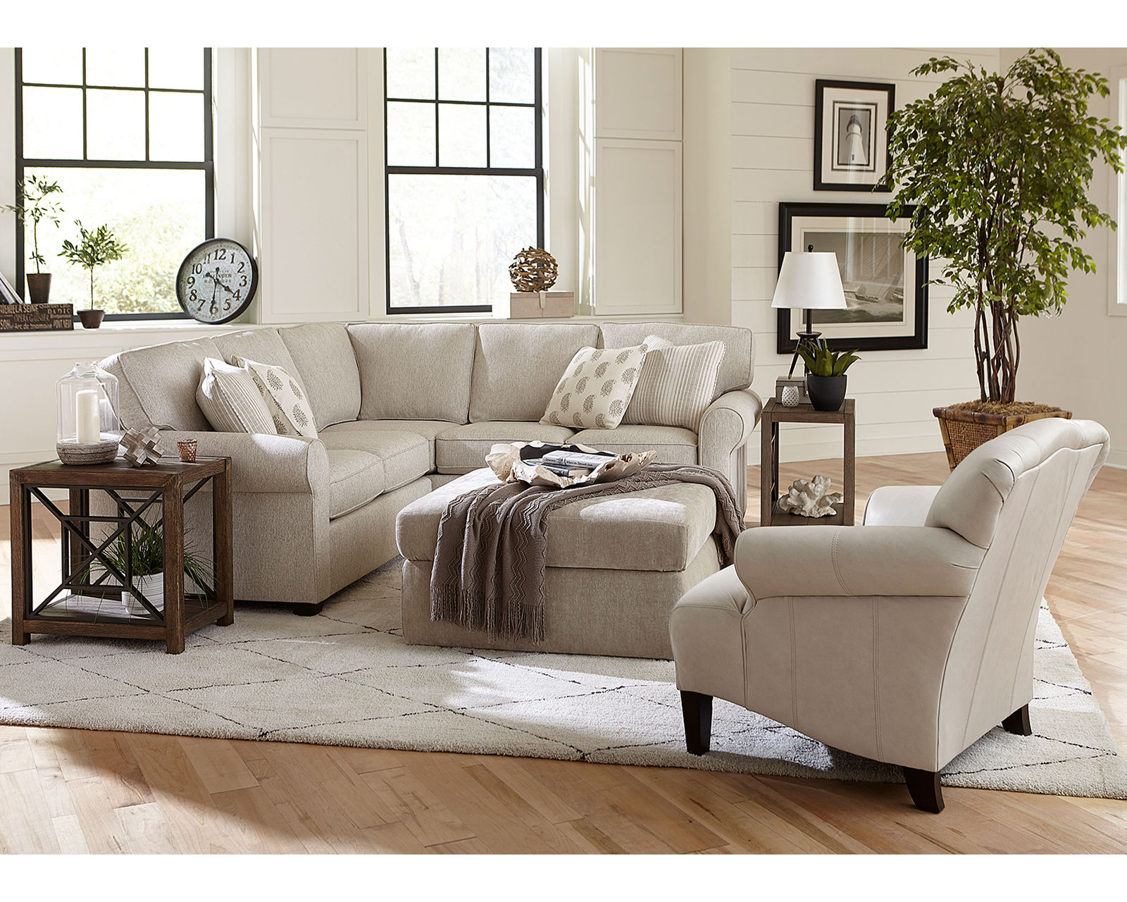 Charlie Stationary Sectional  (+101 Standard and Performance Fabrics) - Layout C: Two Piece Sectional 91" x 92"