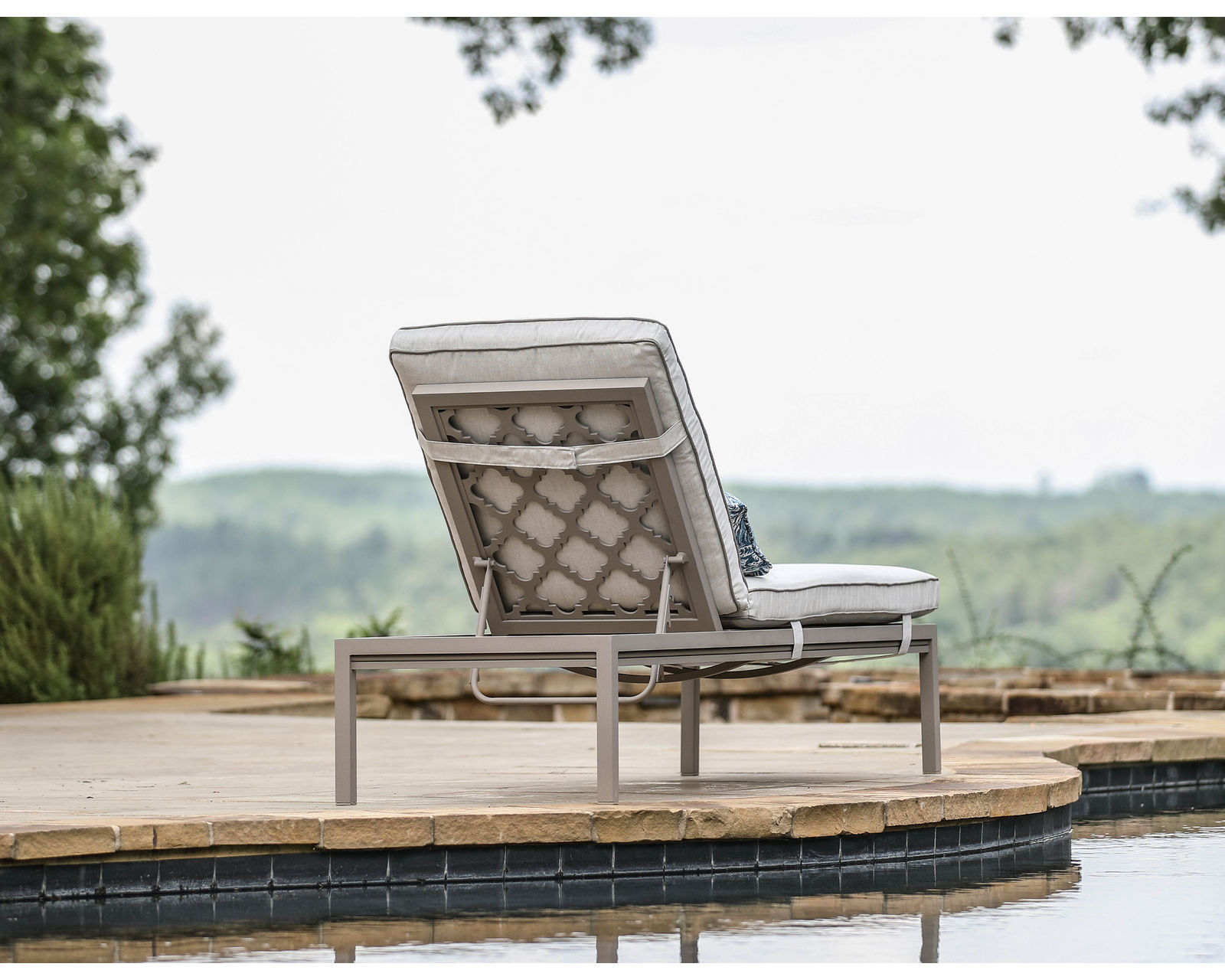 Willow Chaise Lounge (110 fabrics - 8 metal finishes) - Willow Chaise Lounge