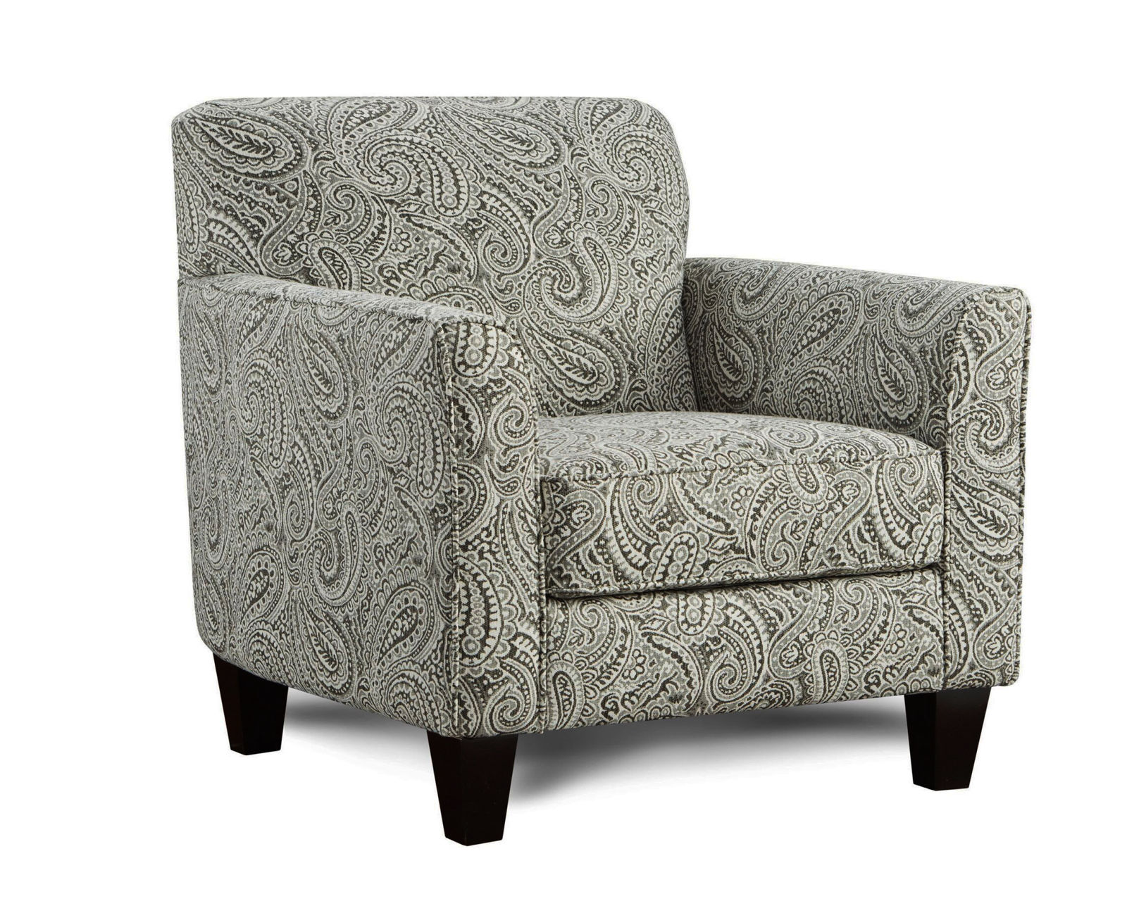 Homecoming Stone Three Piece Chaise Sectional (performance fabric) 96" x 140" - Regency Iron Accent Chair - performance fabric
