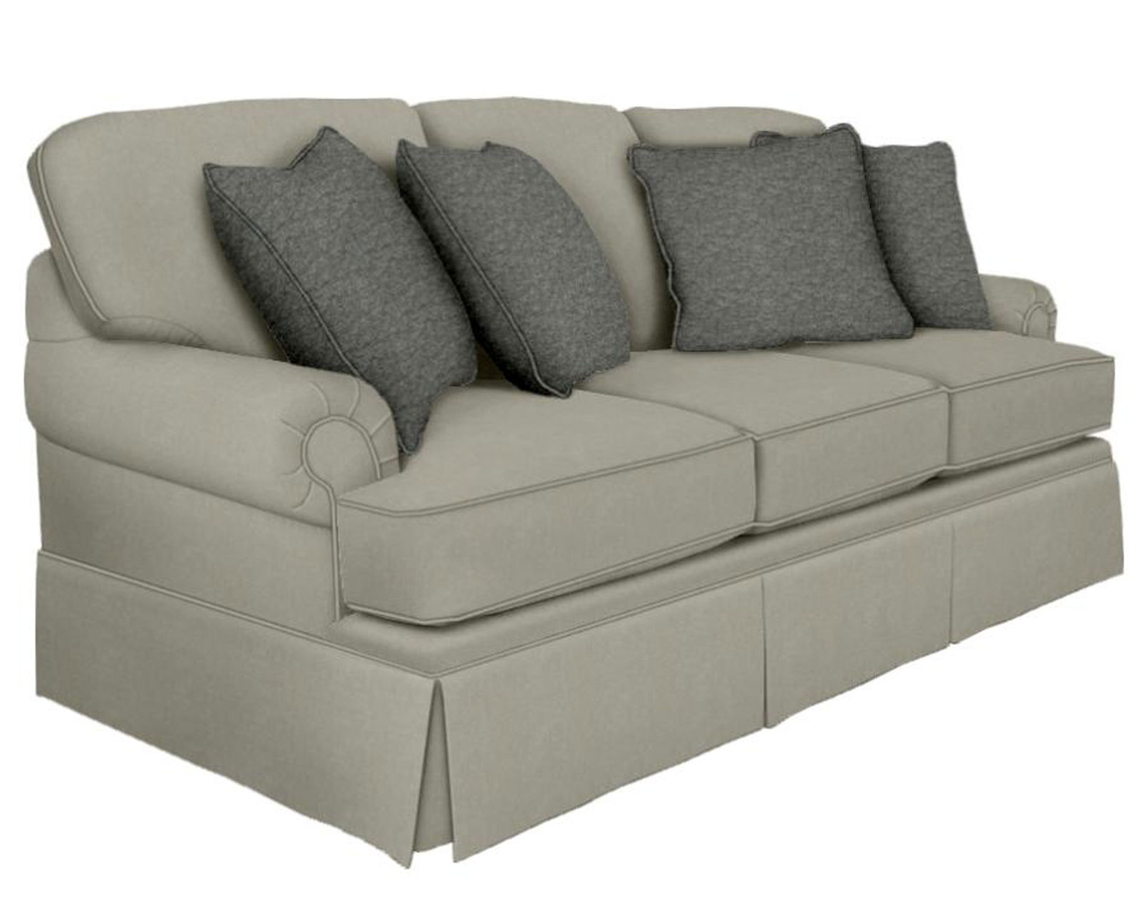 C9-1 Stationary Sofa (100+ Performance Fabrics) Make it Yours - Panel arm with knife edge cushion
