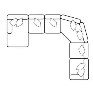 Layout L: Seven Piece Sectional 64" x 162" x 119"