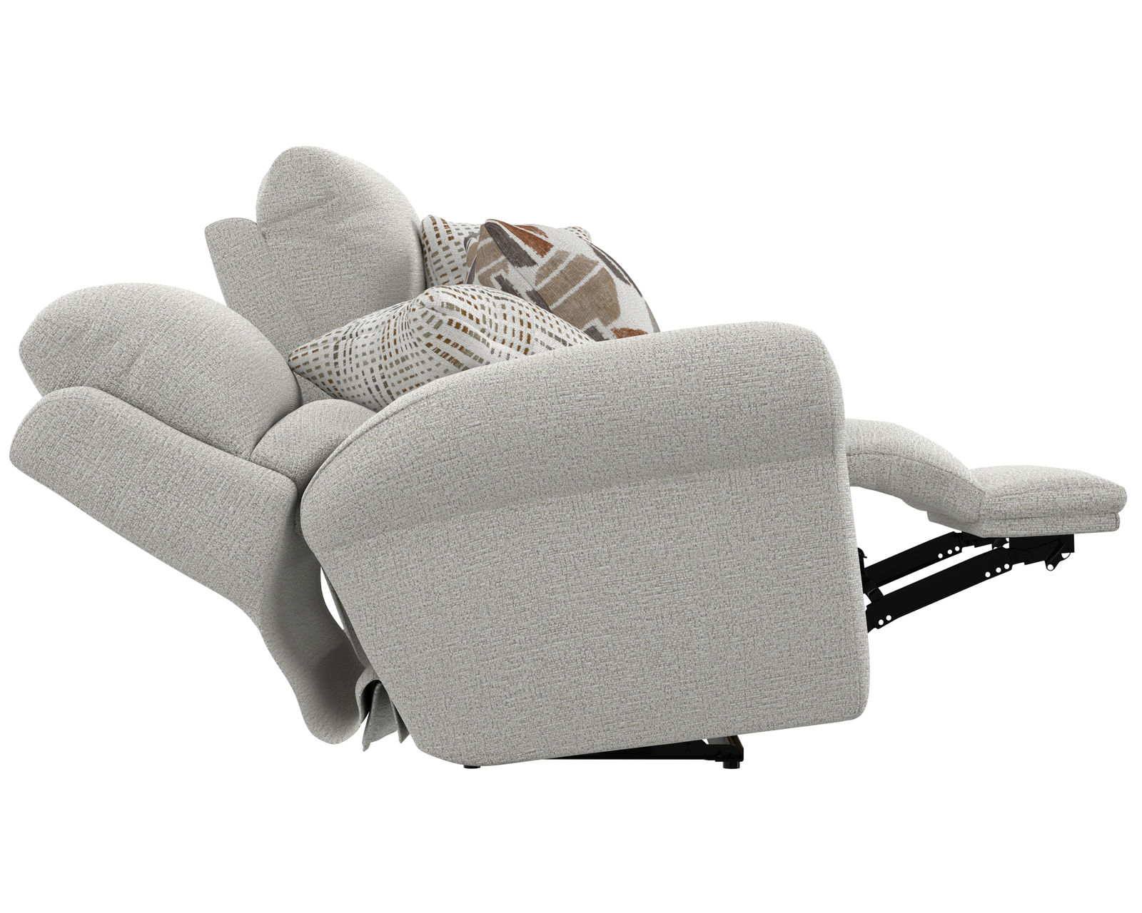 Kellen 113 Ecru Reclining Sofa - 86" (+2 colors) includes pillows - Kellen 63" Lay Flat Reclining Loveseat
