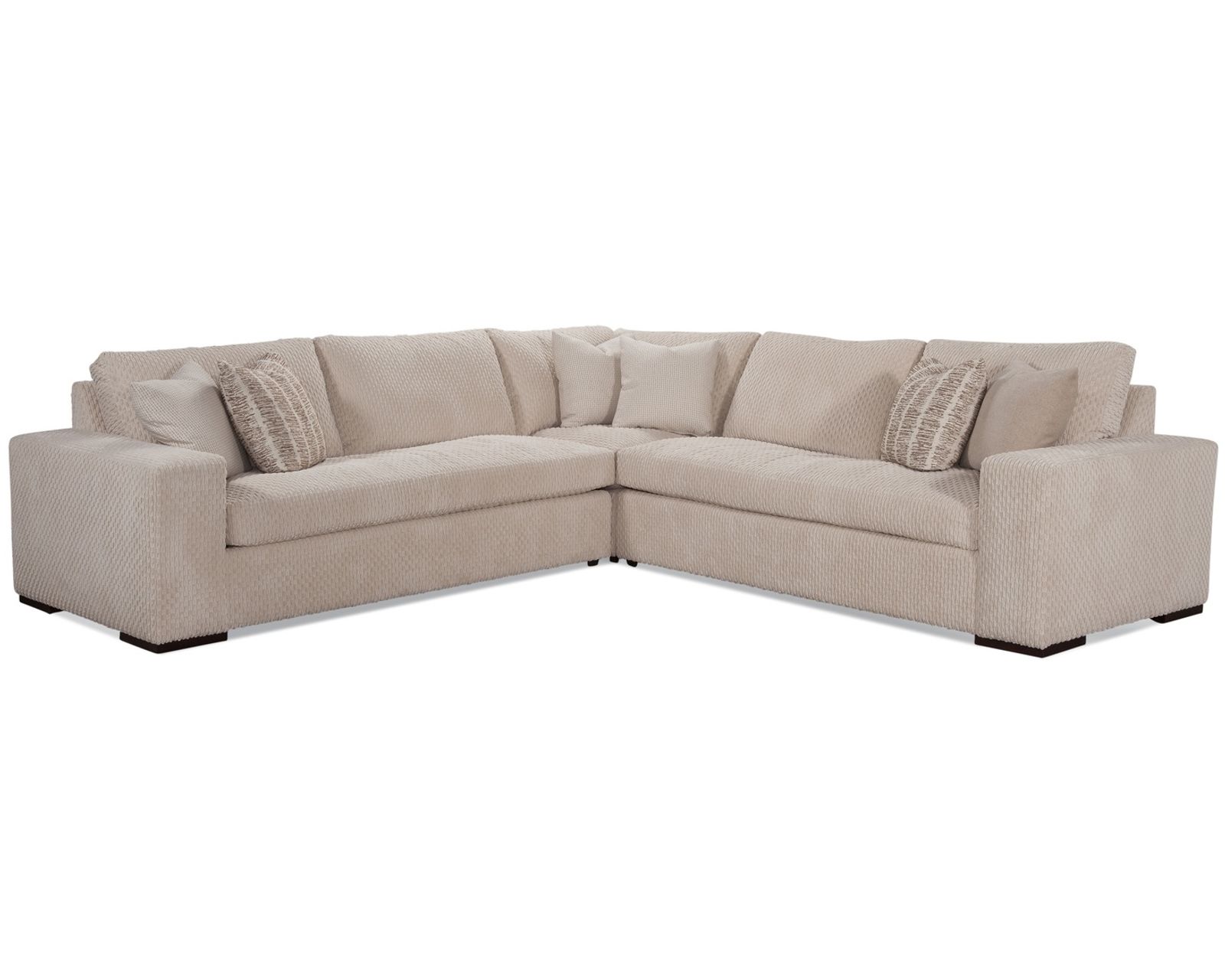 Memphis Bench Seat Sectional (+69 fabrics) - Layout C:  Three Piece Sectional 122" x 122"