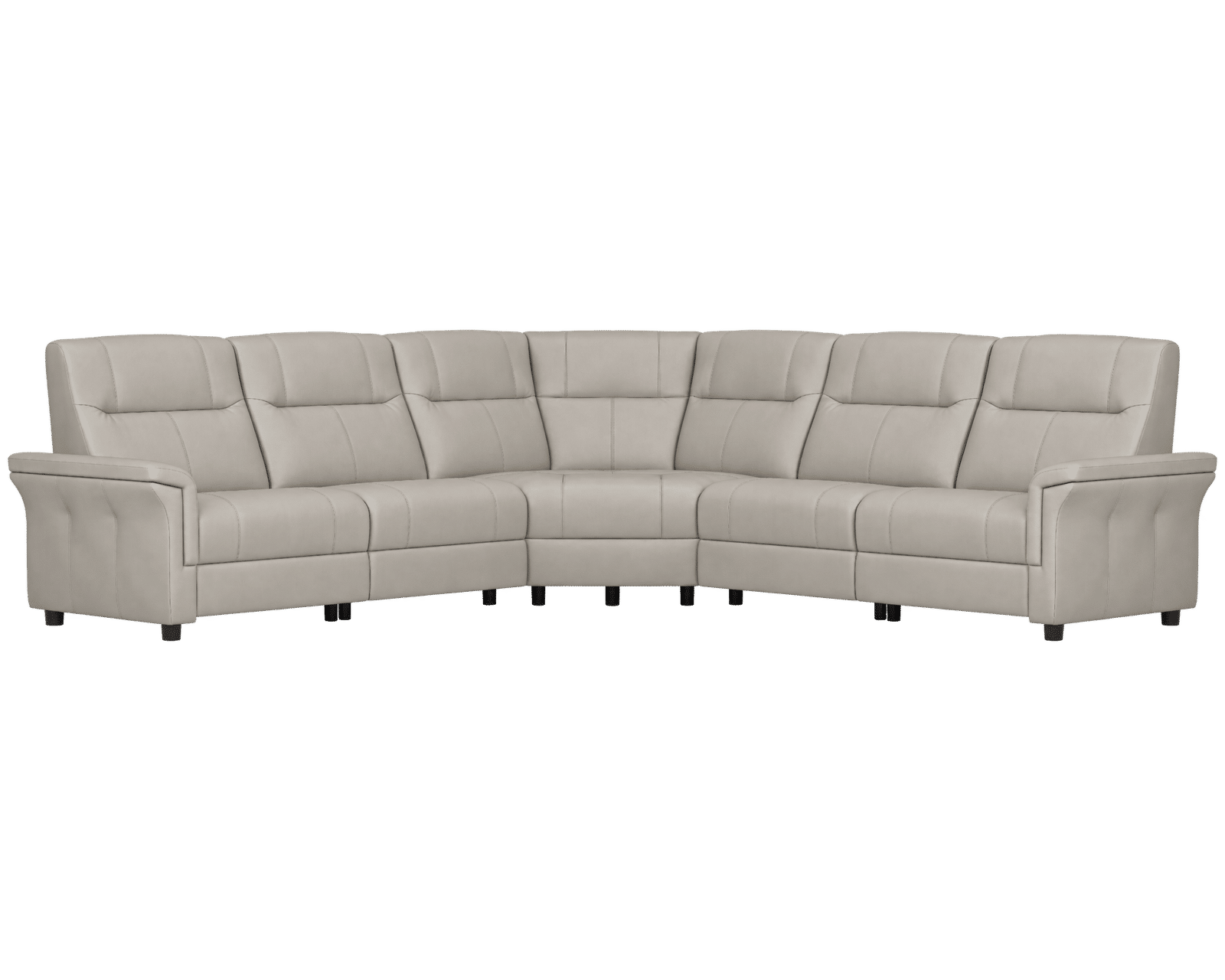 Melbourne Power Headrest Power Reclining Sectional (In Stock) Modern Scandinavian Style. Power Comfort Made for Living - Layout A: Five Piece Reclining Sectional 118" x 118"