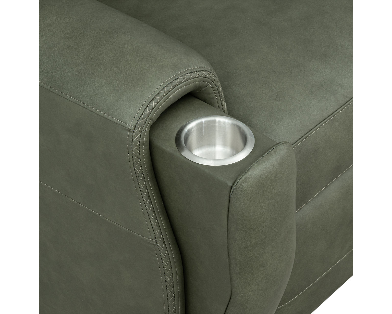 Felix 1536 Leather Zero Gravity Triple Power Reclining Console Loveseat with Heat and Massage (2 colors) in stock - Hidden metal cupholders in the arms