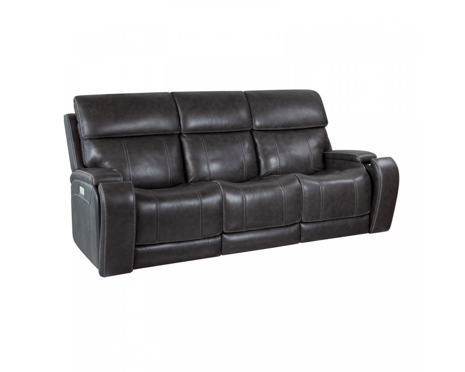 Glenwood Power Recliner w/Power Head Rest & Power Lumbar (Lay Flat) Steel - In stock - Glenwood Sofa w/Power Recline, Power Head Rests & Power Lumbar (Lay Flat)