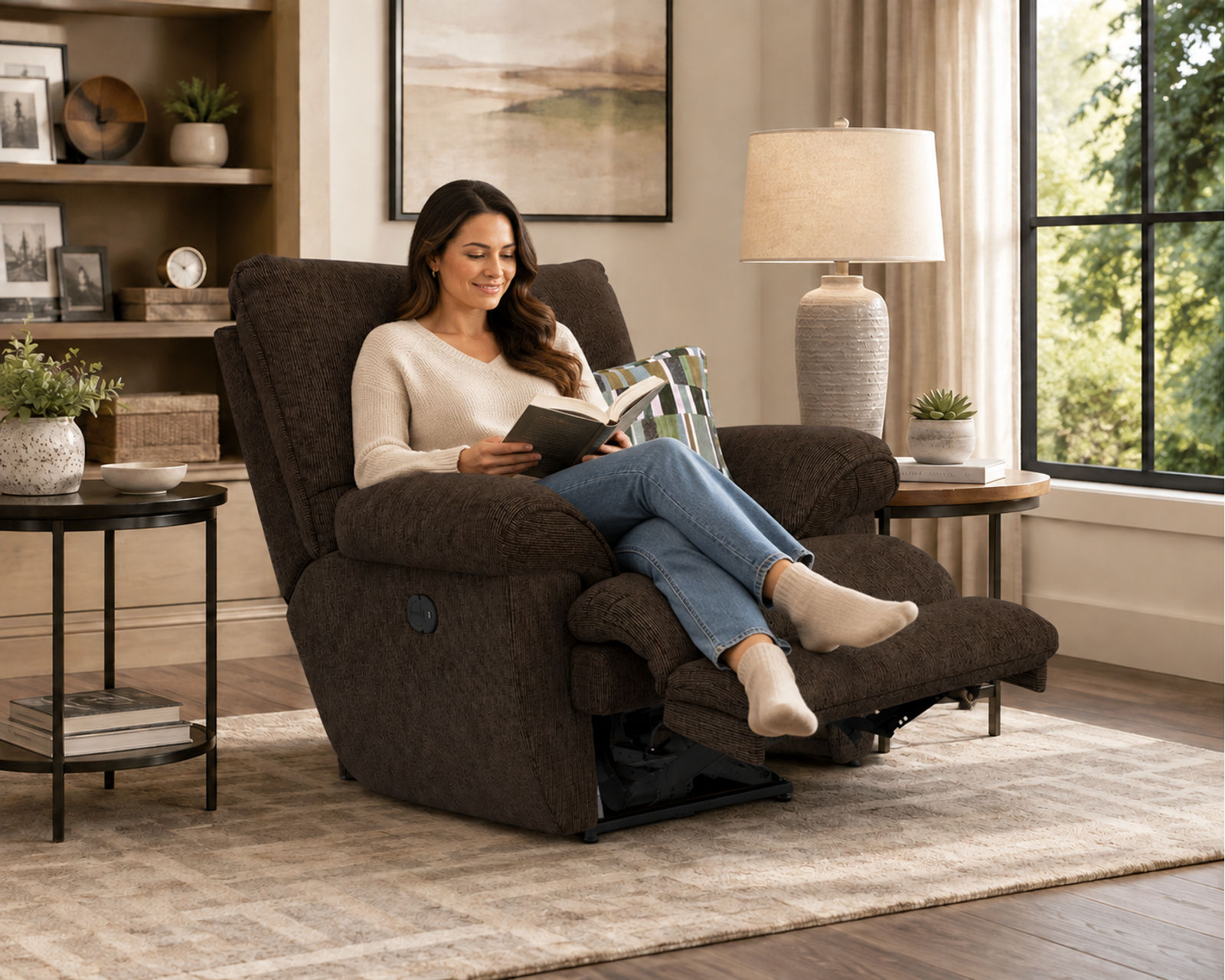 Lenny 90" Power Lay Flat Reclining Sofa (Two colors) - Made for Life's Best Moments.