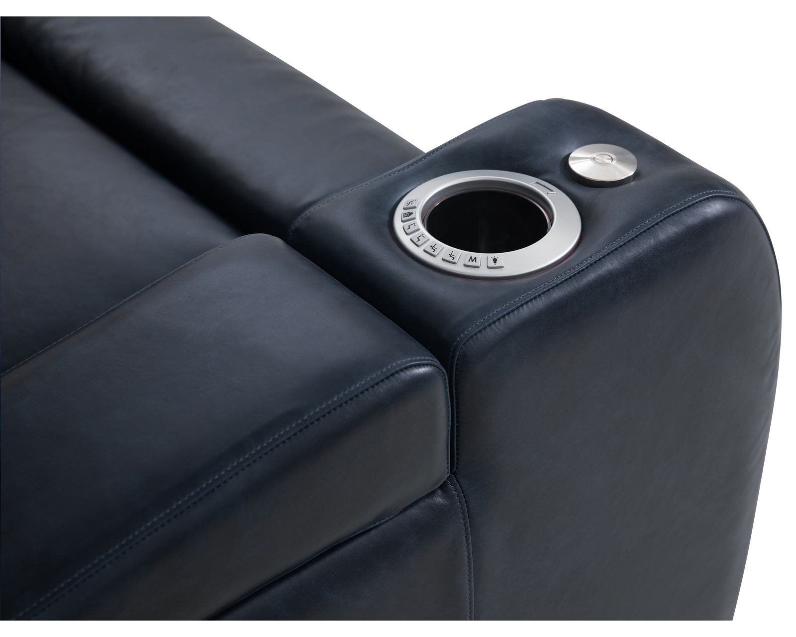 Virtue 41096 Triple Power Home Theater Sectional (+200 colors) - Comes standard with LED and 8 button function Cupholder