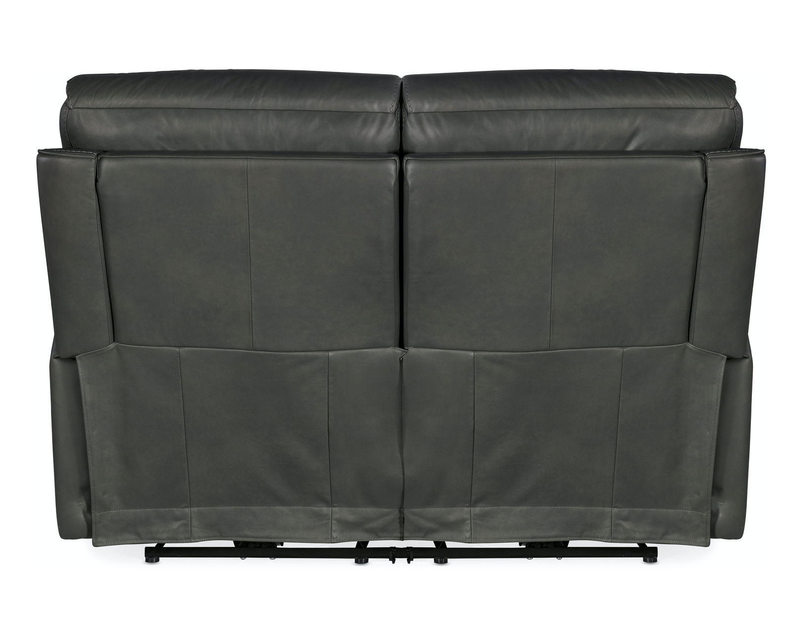 Lyra Zero Gravity Power Loveseat with Power Headrest (Gray) In stock - Covered in the Sahara Dorian Gray semi-aniline top-grain leather