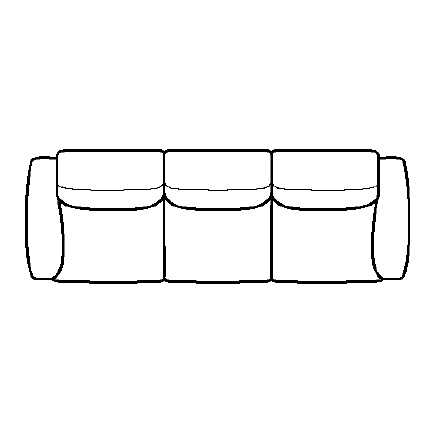 Layout B: Three Piece Sectional 122" wide