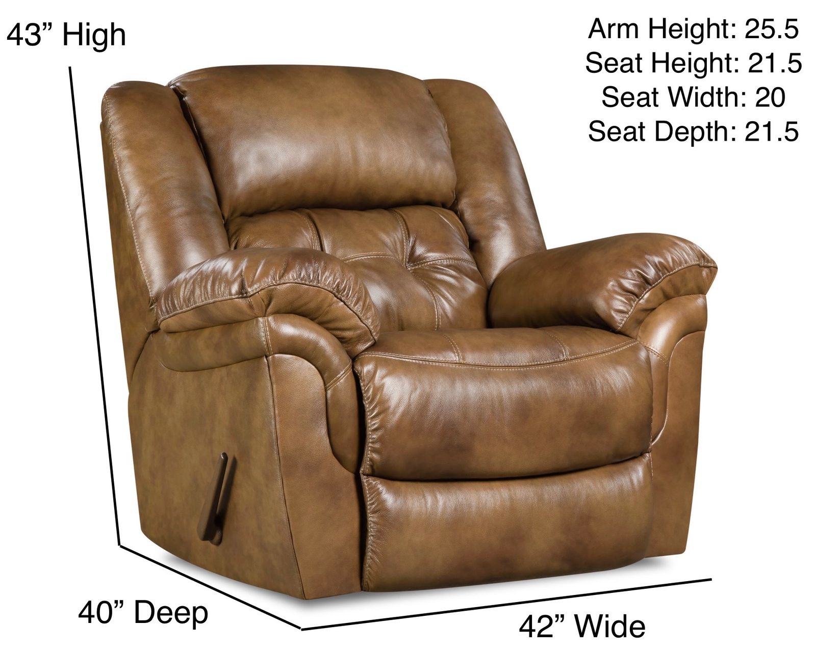 Denver 81" Reclining Console Loveseat Brown (In stock) - Denver Rocker Recliner