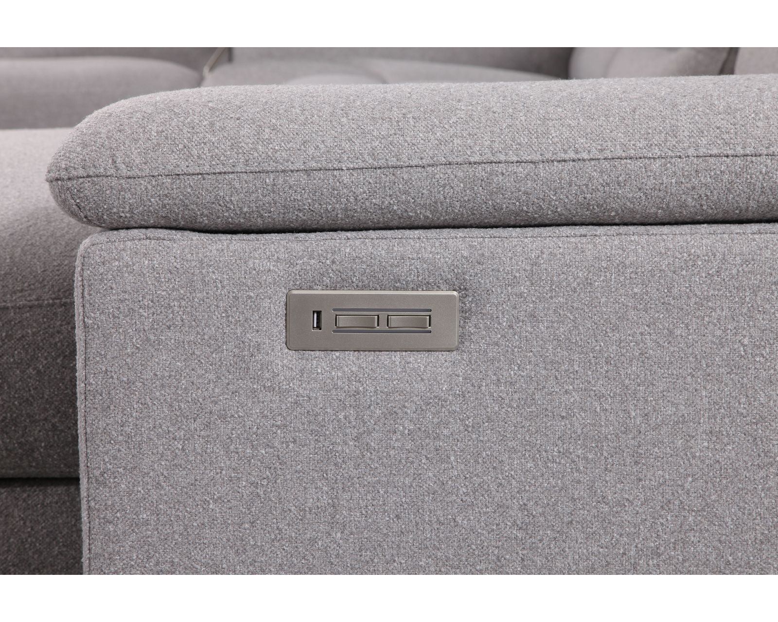 Lotus 44012 Reclining Sectional (+200 colors) - Independent buttons control the power headrest and power recline