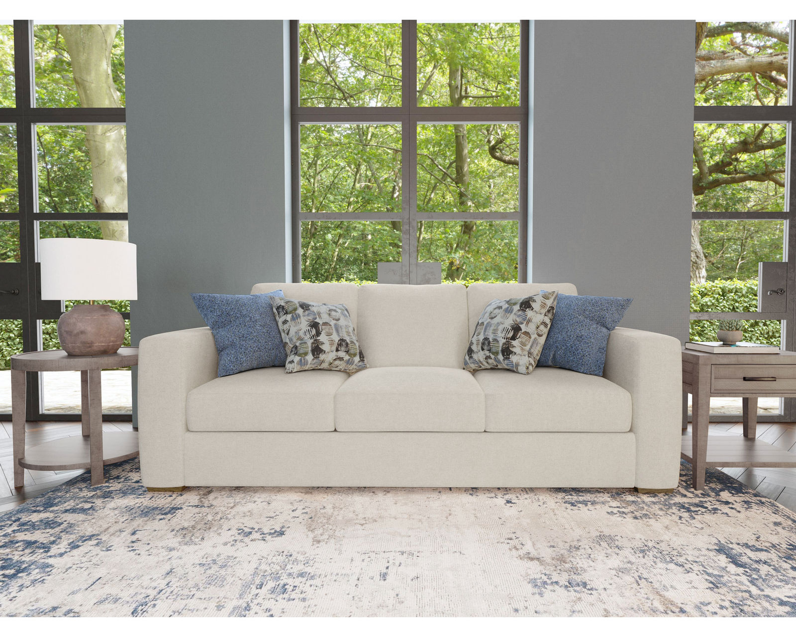 Collins 7107 Sofa (+100 fabrics) 80" - 89" - 101"  - Features the Flexsteel Blue Steel Seat Spring never needs replacing.