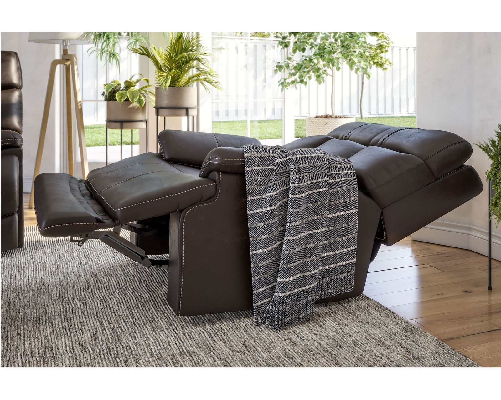 Clive Power Reclining Loveseat with Power Headrests and Lumbar (374-00) in stock - Clive Power Recliner with Power Headrest and Lumbar
