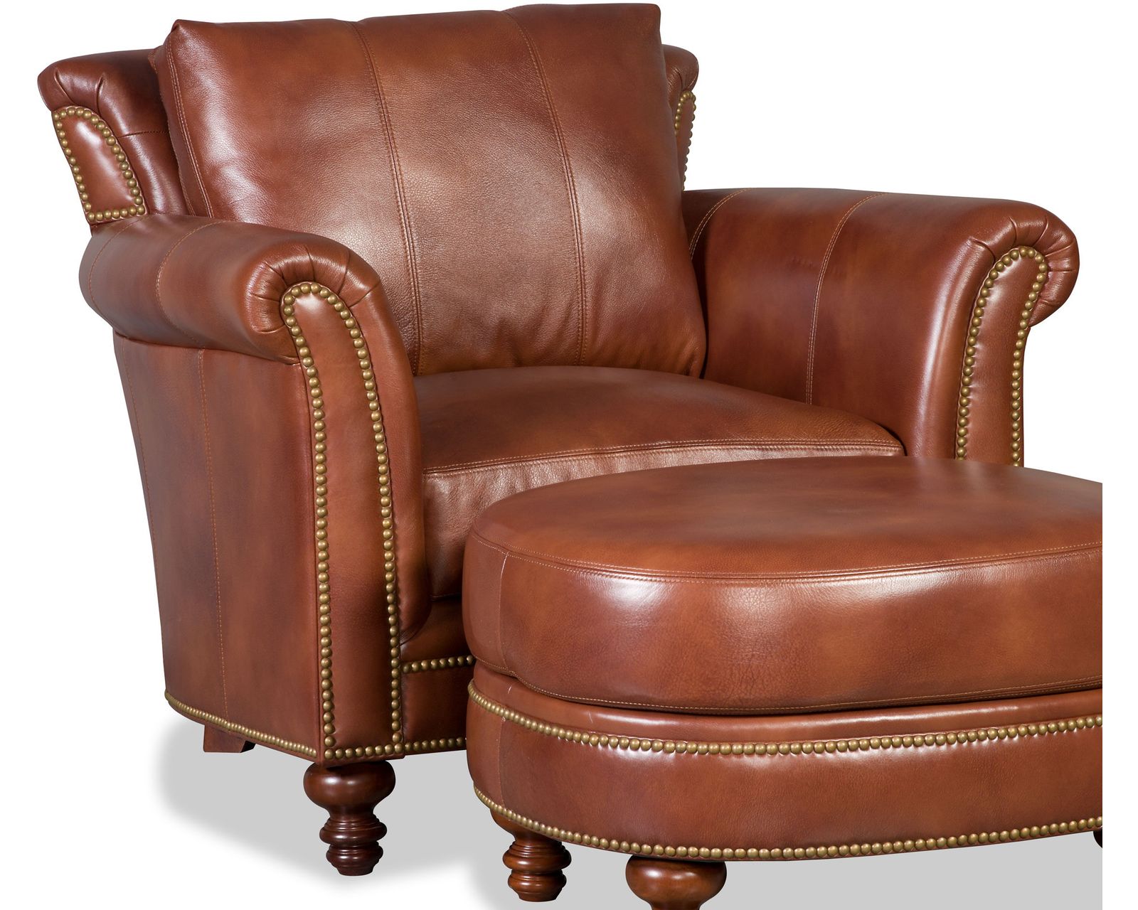 Bradington Young Richardson 866 Sofa (12 leathers) 8-Way Hand Tie - Richardson Stationary Chair 8-Way Hand Tie
